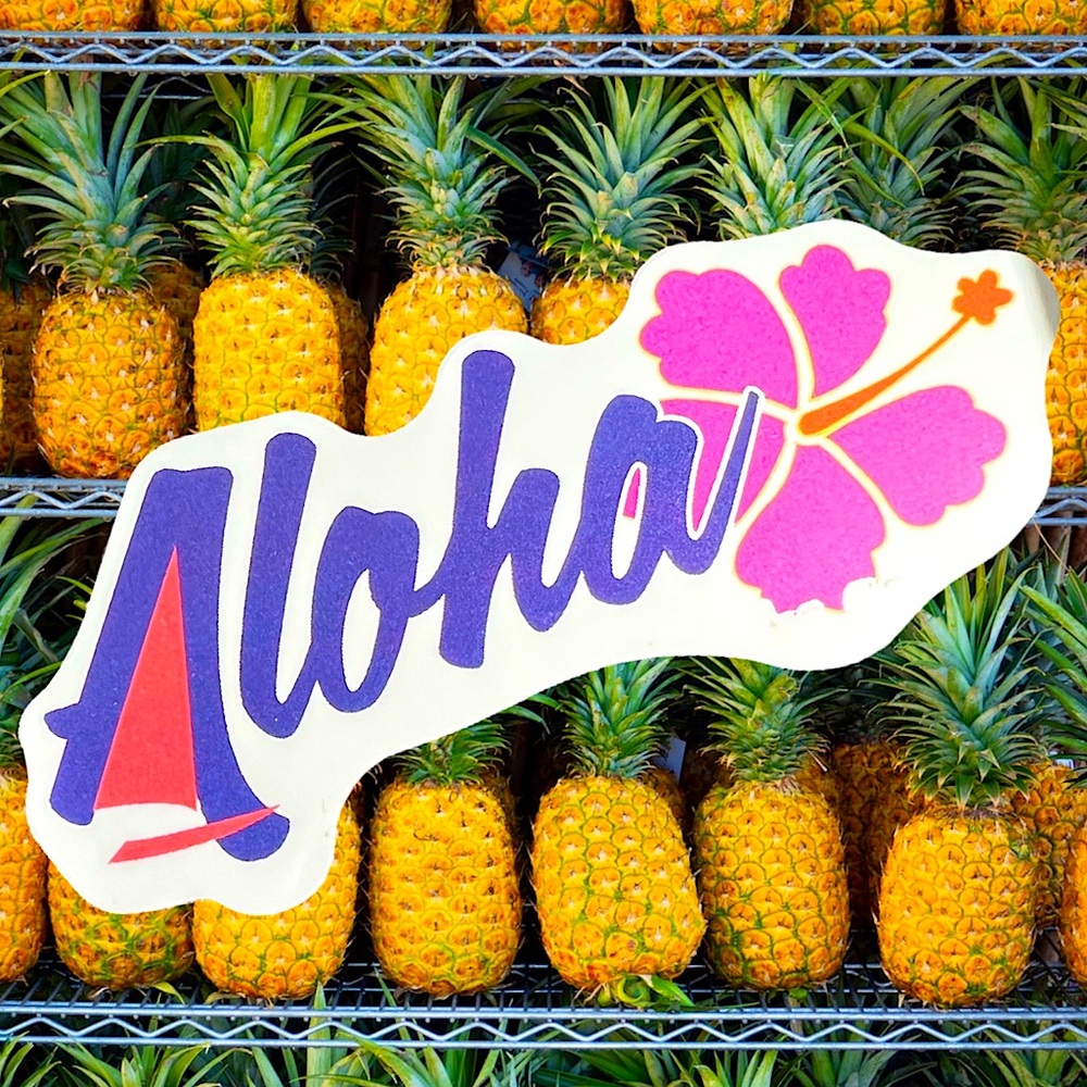 ALOHA Hawaii Aloha State Ohana Shaka Travel 808 Samoan Love Deco Single Sticker